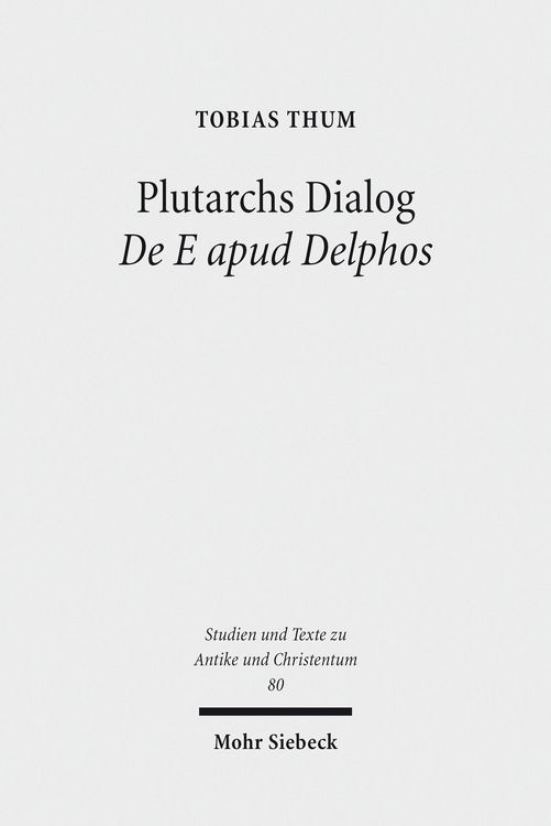 Produktbild: Plutarchs Dialog De E apud Delphos