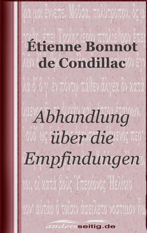 Produktbild: Abhandlung &uuml;ber die Empfindungen