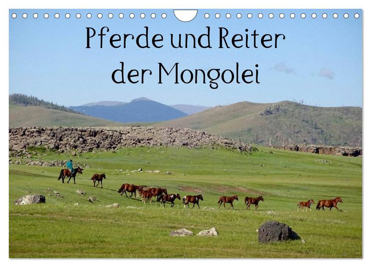 Produktbild: Pferde und Reiter der Mongolei (Wandkalender 2026 DIN A4 quer), CALVENDO Monatskalender
