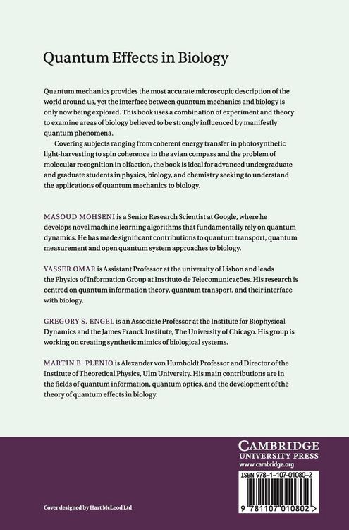 Produktbild: Quantum Effects in Biology