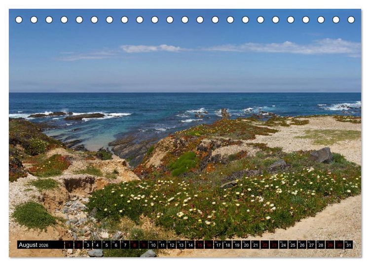 Produktbild: Portugal Buntes Hinterland und farbige K&uuml;sten (Tischkalender 2026 DIN A5 quer), CALVENDO Monatskalender