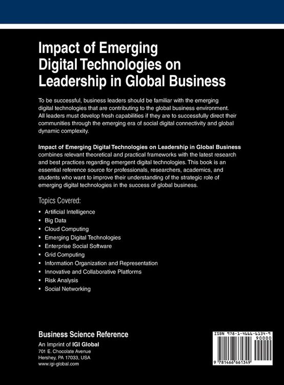 Produktbild: Impact of Emerging Digital Technologies on Leadership in Global Business
