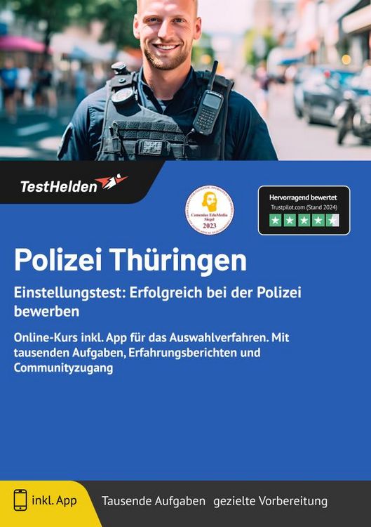 Produktbild: Polizei Th&uuml;ringen Einstellungstest: Erfolgreich bei der Polizei bewerben