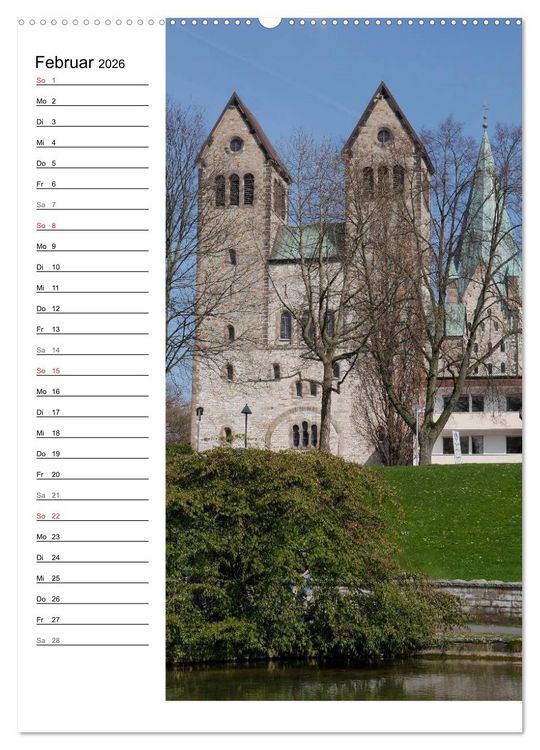 Produktbild: Streifz&uuml;ge durch Paderborn (Wandkalender 2026 DIN A2 hoch), CALVENDO Monatskalender