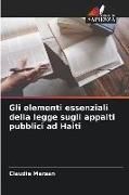 Produktbild: Gli elementi essenziali della legge sugli appalti pubblici ad Haiti