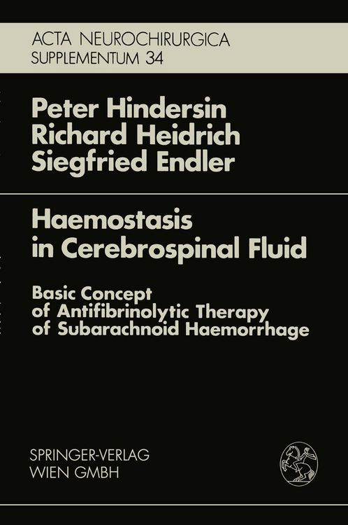 Produktbild: Haemostasis in Cerebrospinal Fluid