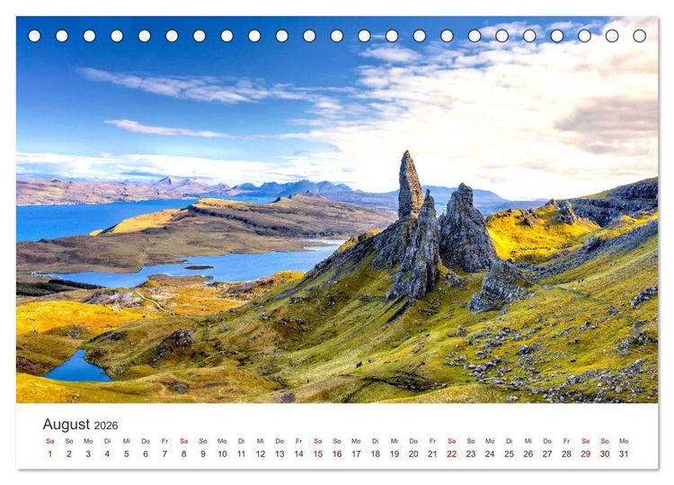 Produktbild: Insel Skye - Atemberaubende Naturkulisse (Tischkalender 2026 DIN A5 quer), CALVENDO Monatskalender