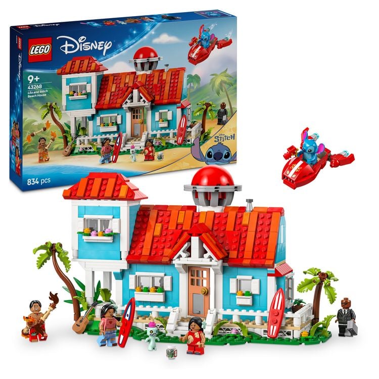 Produktbild: LEGO ǀ Disney Das Strandhaus aus &bdquo;Lilo und Stitch&ldquo;, Minifiguren 43268