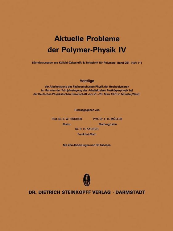Produktbild: Aktuelle Probleme der Polymer-Physik