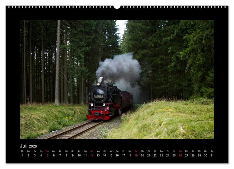 Produktbild: Dampferlebnis im Harz (Wandkalender 2026 DIN A2 quer), CALVENDO Monatskalender