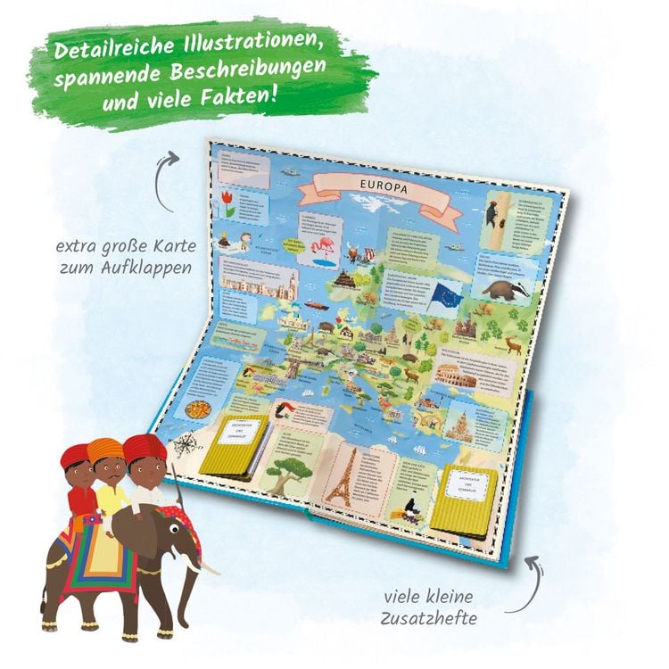 Produktbild: Tr&ouml;tsch Kinderatlas Das gro&szlig;e Entdeckerbuch Atlas der Welt