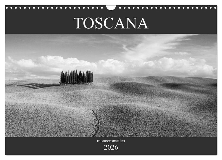 Produktbild: Toscana - monocromatico (Wandkalender 2026 DIN A3 quer), CALVENDO Monatskalender