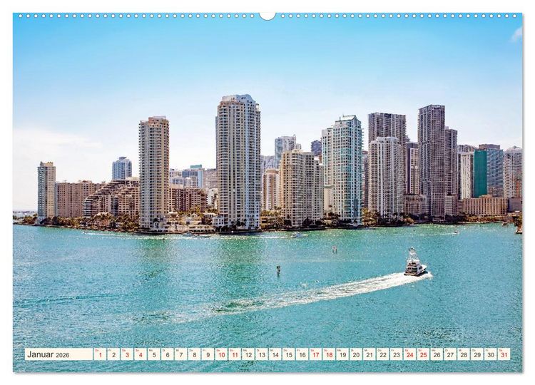 Produktbild: Miami und Miami Beach (Wandkalender 2026 DIN A2 quer), CALVENDO Monatskalender