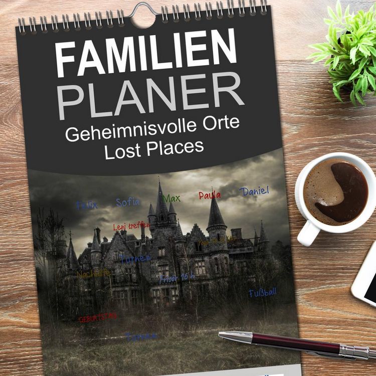 Produktbild: Familienplaner 2026 - Geheimnisvolle Orte - Lost Places mit 5 Spalten (Wandkalender, 21 x 45 cm) CALVENDO