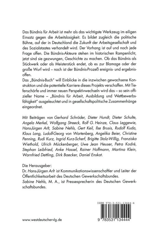 Produktbild: B&uuml;ndnis f&uuml;r Arbeit