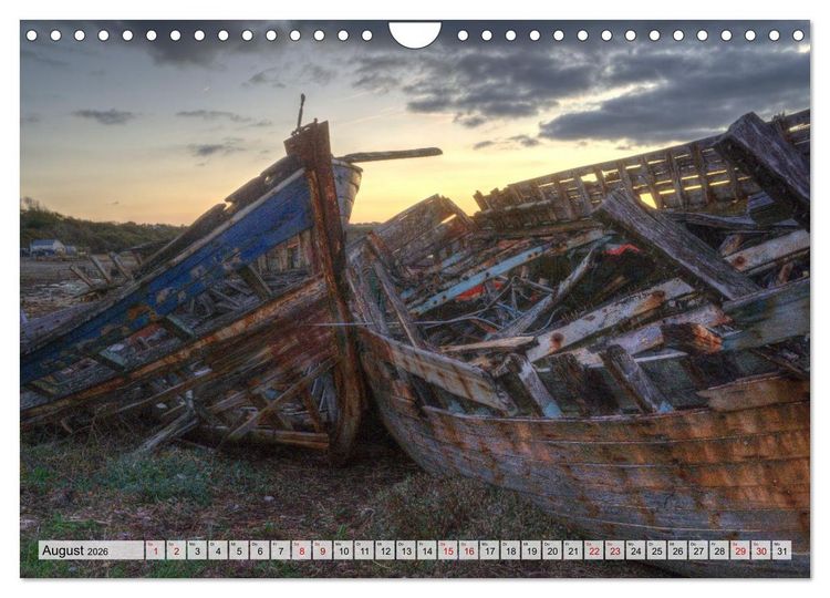 Produktbild: Cimeti&egrave;re de Bateaux de Rostellec (Wandkalender 2026 DIN A4 quer), CALVENDO Monatskalender