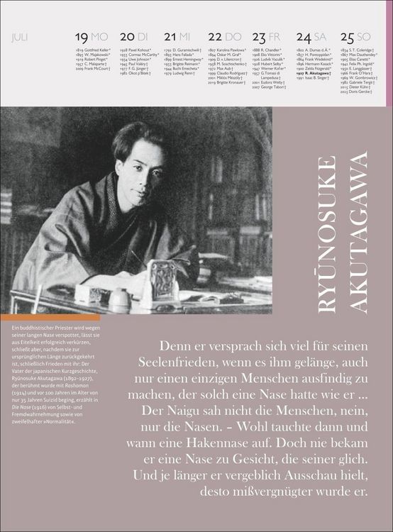 Produktbild: Der Literatur Kalender Wochenkalender 2027