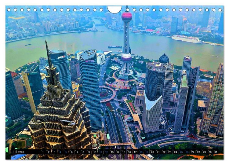 Produktbild: Metropolen - die sch&ouml;nsten Weltst&auml;dte von oben (Wandkalender 2026 DIN A4 quer), CALVENDO Monatskalender