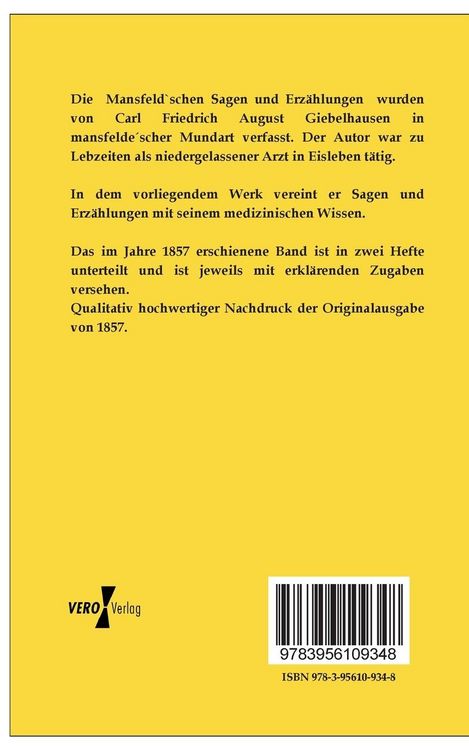 Produktbild: Mansfeldsche Sagen und Erz&auml;hlungen