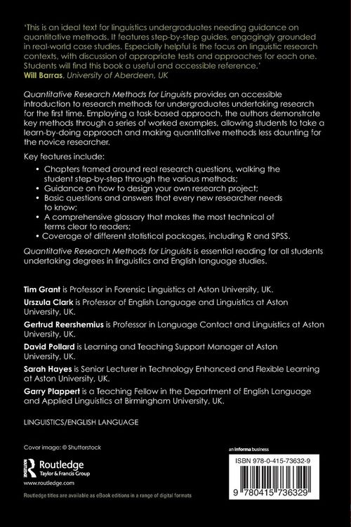 Produktbild: Quantitative Research Methods for Linguists