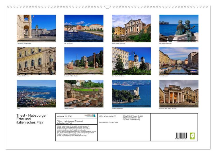 Produktbild: Triest - Habsburger Erbe und italienisches Flair (Wandkalender 2026 DIN A2 quer), CALVENDO Monatskalender