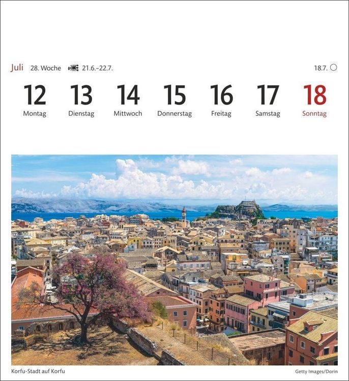 Produktbild: Griechische Inseln Sehnsuchtskalender 2027 - Wochenkalender mit 53 Postkarten