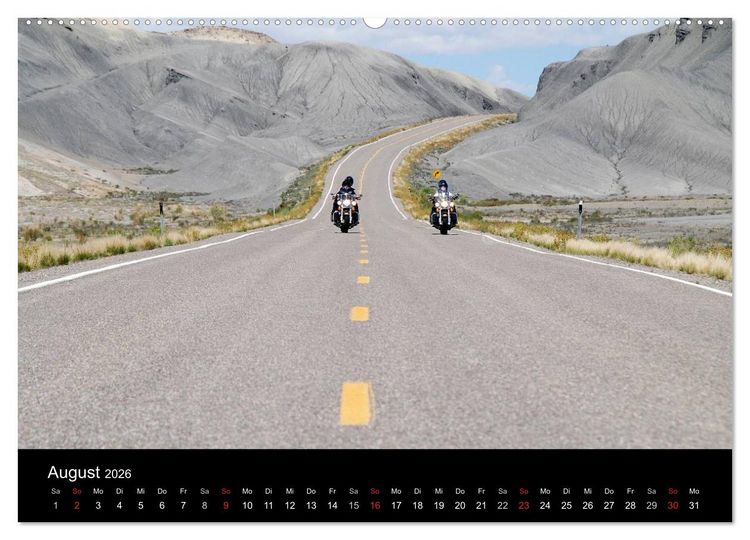 Produktbild: Born to be Wild - Mit der Harley durch den S&uuml;dwesten der USA (Wandkalender 2026 DIN A2 quer), CALVENDO Monatskalender