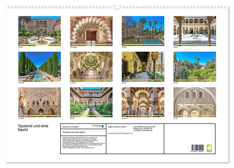 Produktbild: Tausend und eine Nacht (Wandkalender 2026 DIN A2 quer), CALVENDO Monatskalender