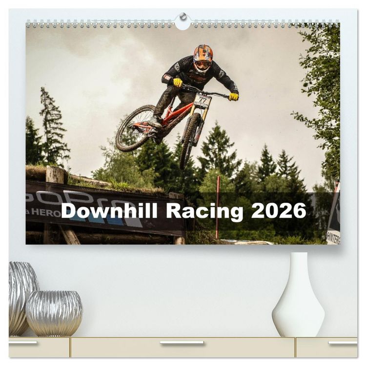 Produktbild: Downhill Racing 2026 (hochwertiger Premium Wandkalender 2026 DIN A2 quer), Kunstdruck in Hochglanz