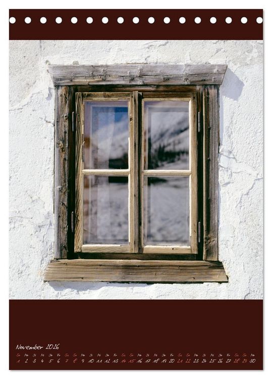 Produktbild: Alte Fenster (Tischkalender 2026 DIN A5 hoch), CALVENDO Monatskalender