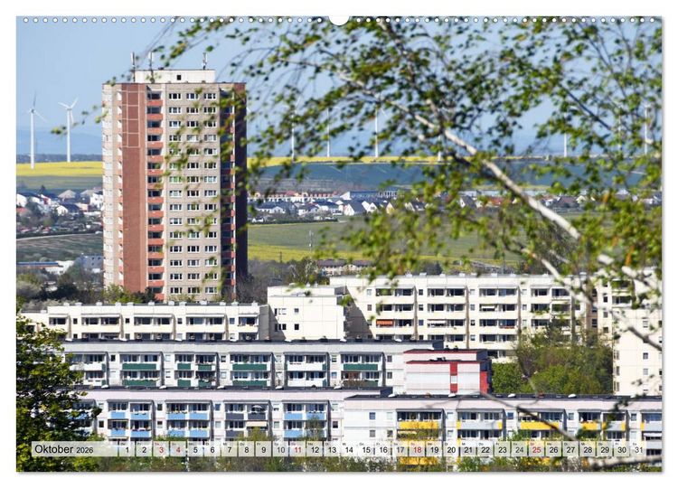 Produktbild: Architektur-Charme der DDR (Erfurt) (hochwertiger Premium Wandkalender 2026 DIN A2 quer), Kunstdruck in Hochglanz