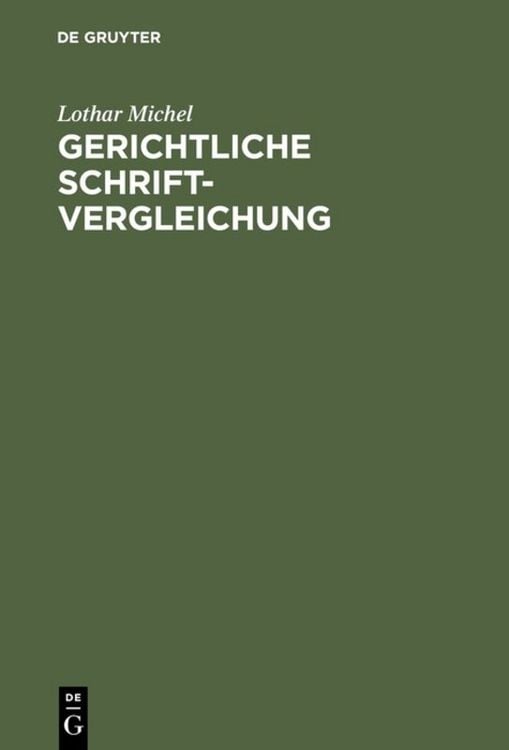 Produktbild: Gerichtliche Schriftvergleichung