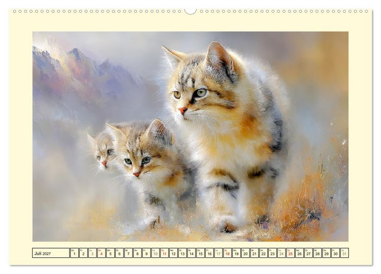 Produktbild: Wildkatzen. Europas scheue Waldbewohner (Wandkalender 2027 DIN A2 quer), CALVENDO Monatskalender