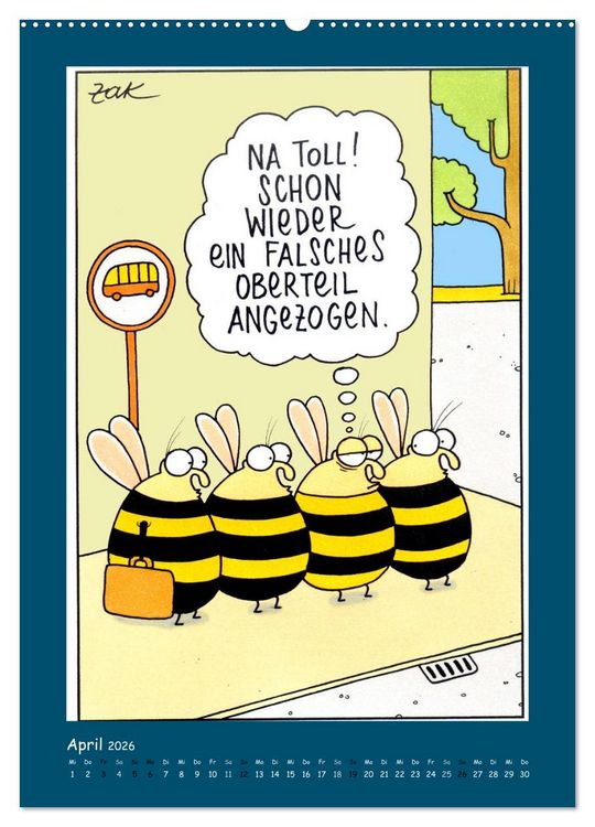 Produktbild: Na Toll! Comics von Martin Zak (Wandkalender 2026 DIN A2 hoch), CALVENDO Monatskalender