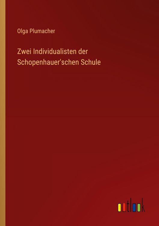 Produktbild: Zwei Individualisten der Schopenhauer'schen Schule