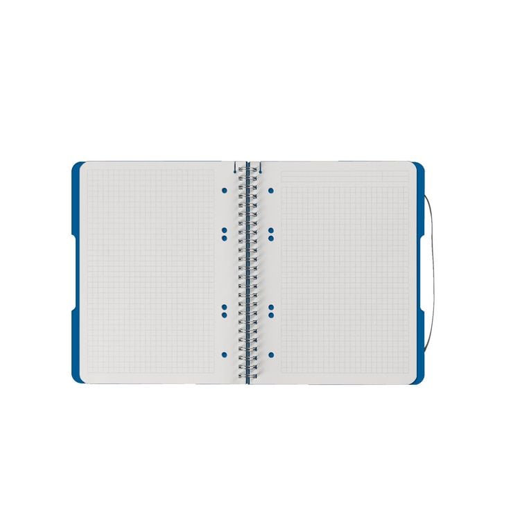 Produktbild: Herlitz Spiralblock A5 to go 80 Blatt kariert blau