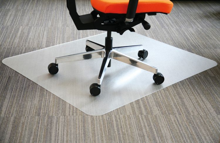 Produktbild: Q-CONNECT&reg; Bodenschutzmatte f&uuml;r Teppichb&ouml;den rPET, 90 x 120 cm