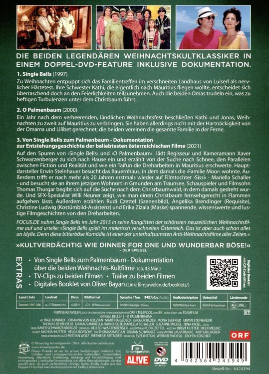 Produktbild: Single Bells + O Palmenbaum + Dokumentation &uuml;ber die beiden Weihnachts-Kultfilme (Fernsehjuwelen) [2 DVDs]