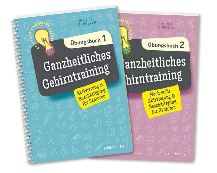 Produktbild: Ganzheitliches Gehirntraining &Uuml;bungsb&uuml;cher 1+2 im Set