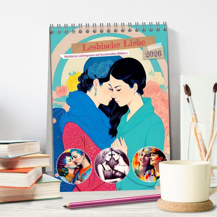 Produktbild: Lesbische Liebe (Tischkalender 2026 DIN A5 hoch), CALVENDO Monatskalender