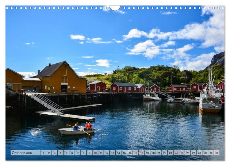 Produktbild: Lofoten - Die spektakul&auml;re Inselgruppe in Norwegen (Wandkalender 2026 DIN A3 quer), CALVENDO Monatskalender