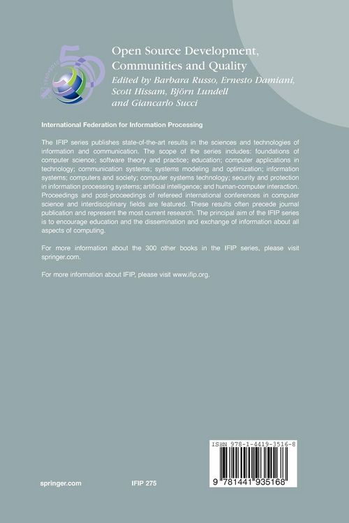 Produktbild: Open Source Development, Communities and Quality