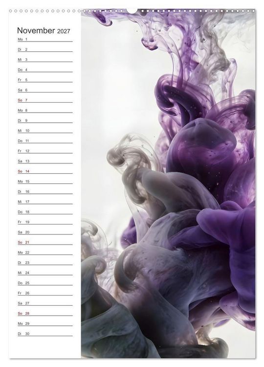 Produktbild: Quiet Fluids - Fluid Art Farben zwischen Wasser und Licht (Wandkalender 2027 DIN A2 hoch), CALVENDO Monatskalender