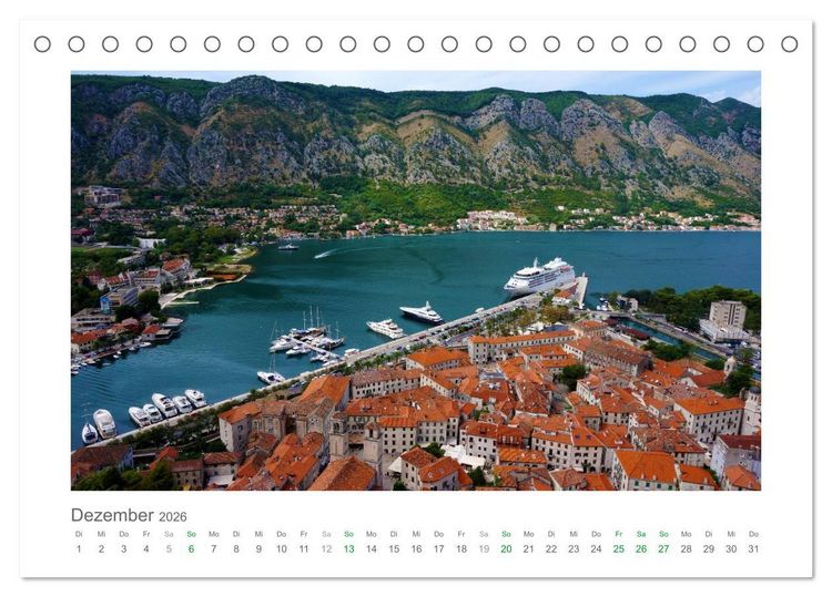 Produktbild: Traumhaftes Montenegro - Entdecken Sie die Perle der Adria im S&uuml;den Europas (Tischkalender 2026 DIN A5 quer), CALVENDO Monatskalender