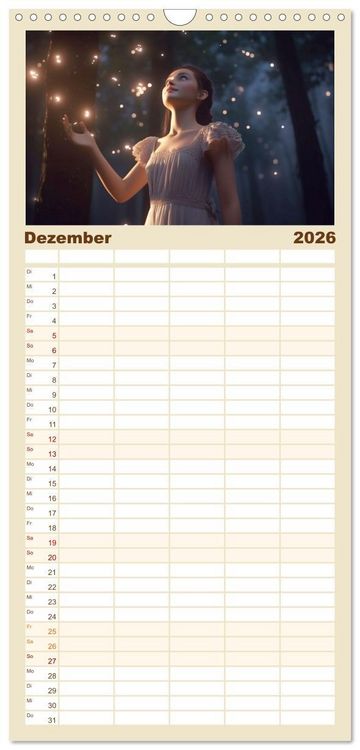 Produktbild: Familienplaner 2026 - Gl&uuml;cklich wie im M&auml;rchen mit 5 Spalten (Wandkalender, 21 x 45 cm) CALVENDO