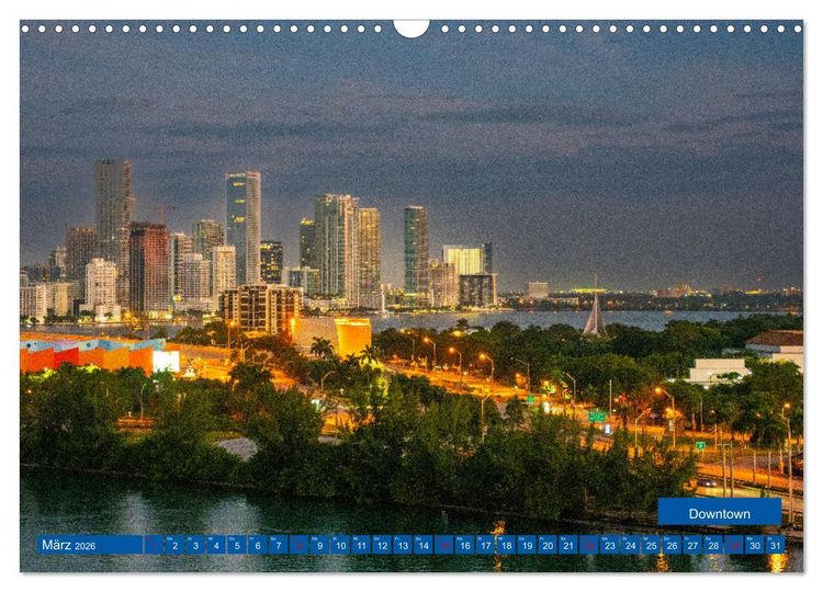 Produktbild: Kunterbuntes Miami (Wandkalender 2026 DIN A3 quer), CALVENDO Monatskalender
