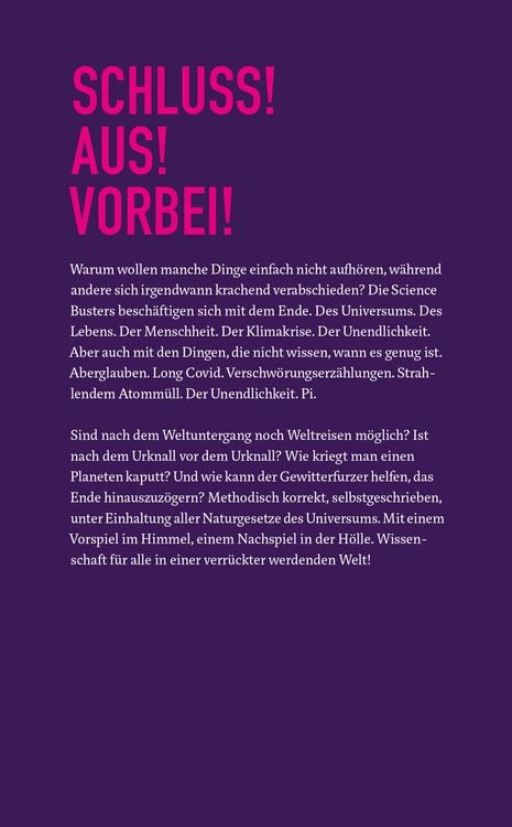 Produktbild: Aus! Die Wissenschaft vom Ende