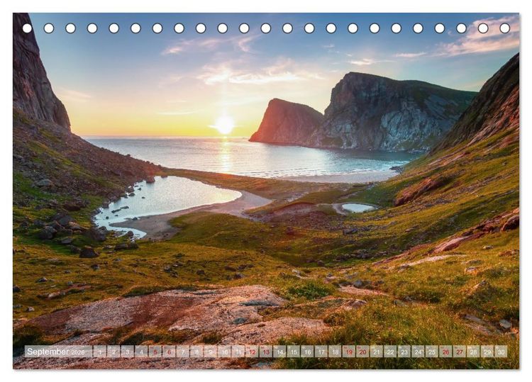 Produktbild: Land. Licht. Meer. (Tischkalender 2026 DIN A5 quer), CALVENDO Monatskalender