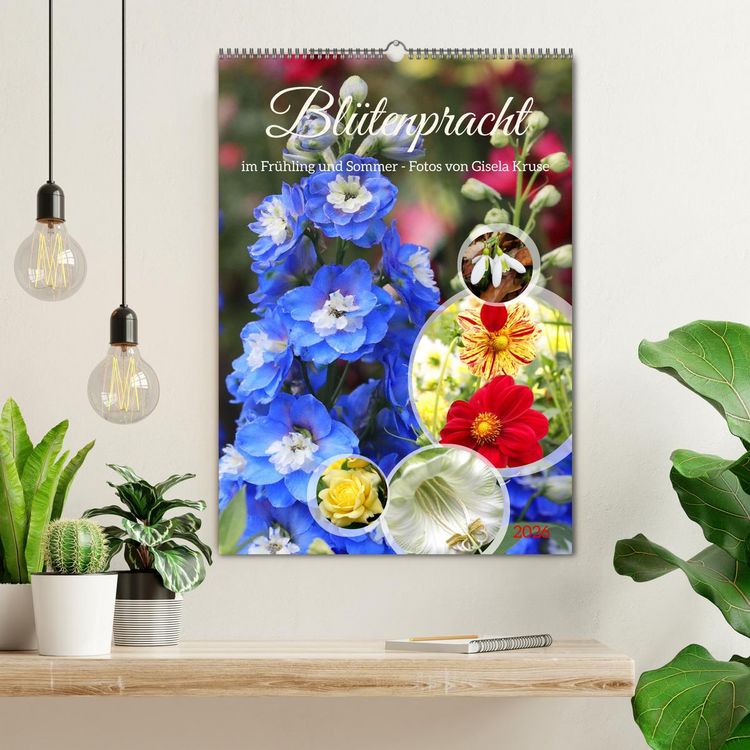 Produktbild: Bl&uuml;tenpracht im Fr&uuml;hling und Sommer (Wandkalender 2026 DIN A2 hoch), CALVENDO Monatskalender