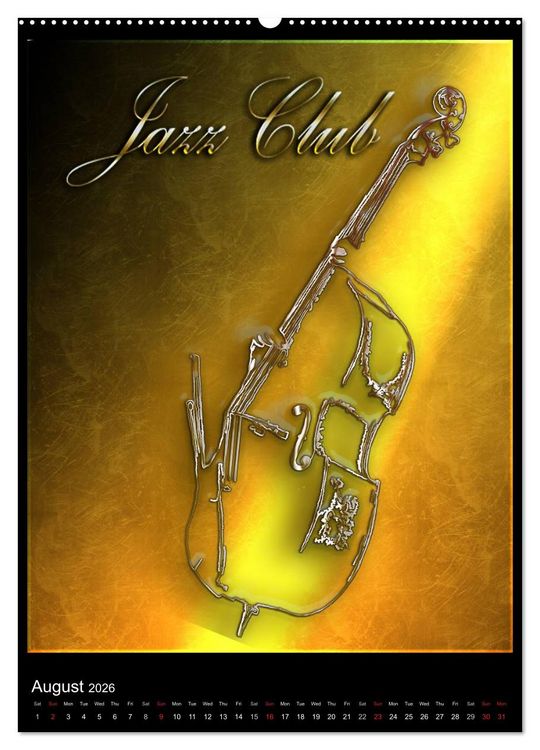 Produktbild: Jazz Over Time (High Quality Premium Wall Calendar 2026 DIN A2 portrait),CALVENDO 12 Month Wall Calendar